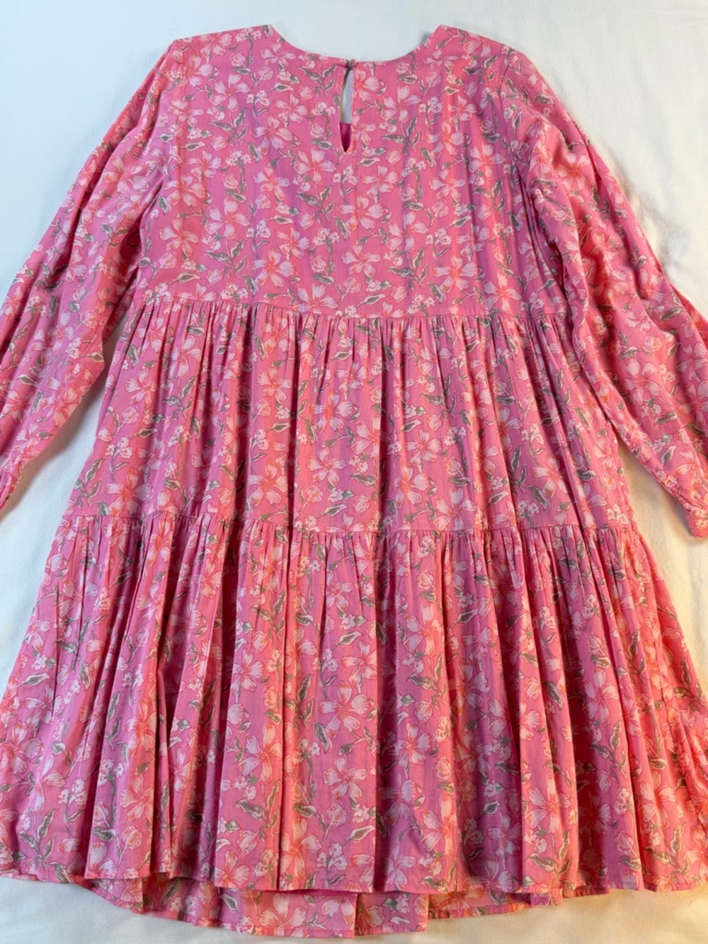 Vineyard Vines Oleander Floral Tiered Long Sleeve Dress Size Small - Picture 5 of 8